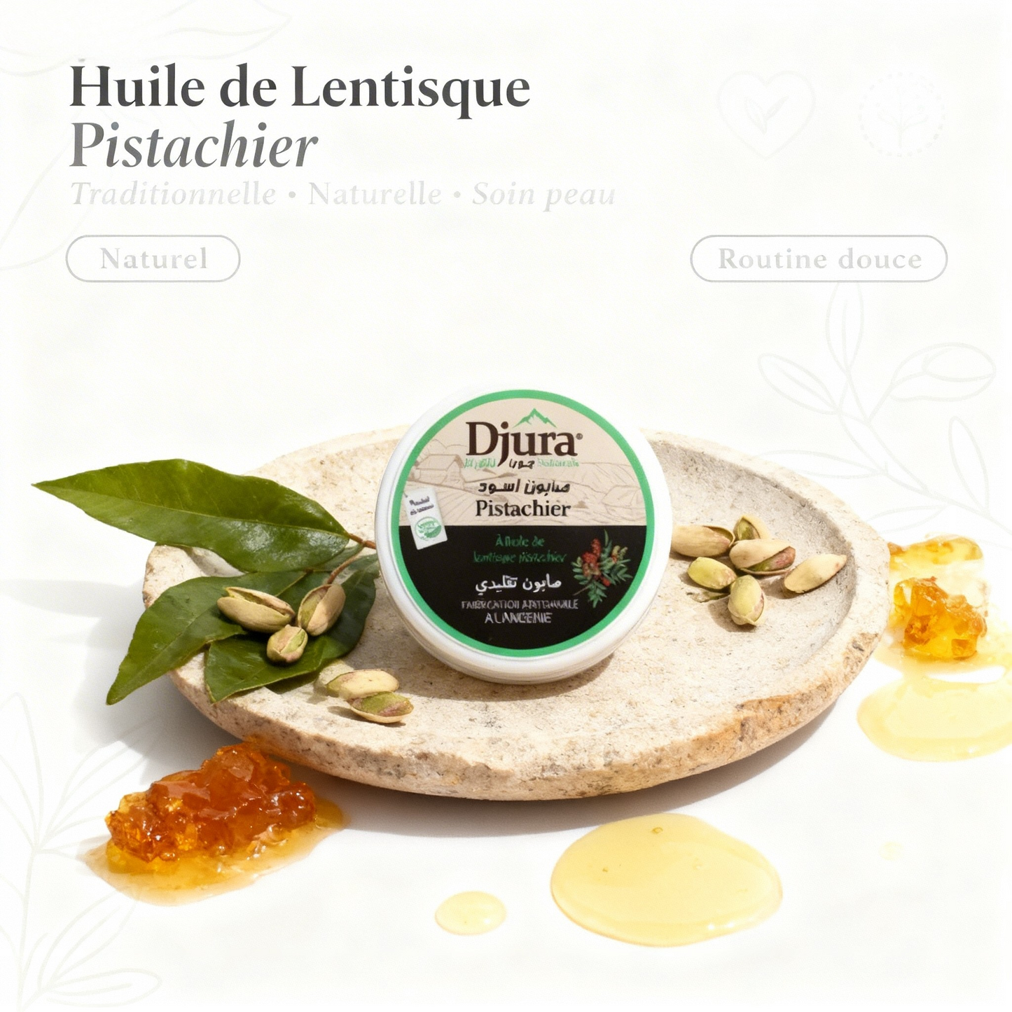 exfoliant huile lentisque pistachier